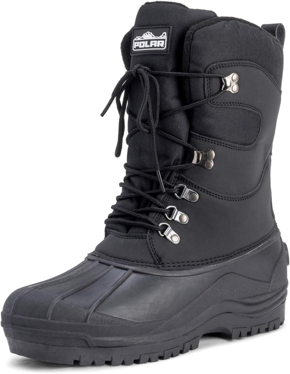 POLAR Men's Waterproof Thermal Snow Boots – Insulated Mucker Hiking Footwear with Safety Toe