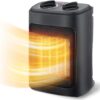 Fast-Heating Ceramic Space Heater with Thermostat – Portable 1500W Electric Heater for Indoor Use with Overheat & Tip-Over Protection