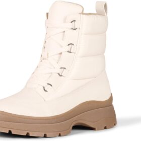 Amazon Essentials Women's Waterproof Lace-Up Winter Snow Boots, Cozy Puffer Insulation