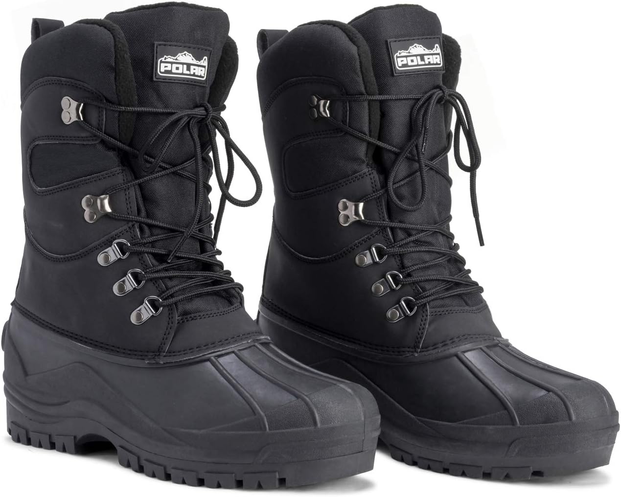 POLAR Men's Waterproof Thermal Snow Boots – Insulated Mucker Hiking Footwear with Safety Toe