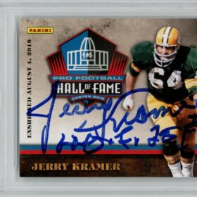 Jerry Kramer Autographed 2018 Panini #6 Hall of Fame PSA Slabbed Trading Card