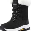 COOJOY Women's Waterproof Winter Snow Boots | Cozy Fur-Lined Mid Calf Boots for Warm, All-Day Comfort on Cold, Snowy Days