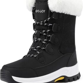 COOJOY Women's Waterproof Winter Snow Boots | Cozy Fur-Lined Mid Calf Boots for Warm, All-Day Comfort on Cold, Snowy Days