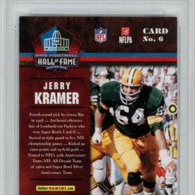 Jerry Kramer 2018 Panini Holographic #6 PSA Slabbed Football Card with HOF Inscription & Auto - Denver Autographs COA