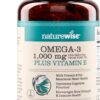 NatureWise Ultra-Pure Omega 3 Fish Oil 1000mg - High Potency EPA & DHA with Vitamin E for Heart, Brain & Joint Support - Non-GMO, Gluten-Free Lemon Softgels (60 Count)