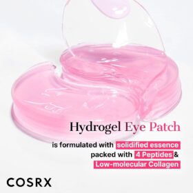 COSRX Pink Peptide Collagen Eye Patches for Puffy Eyes & Dark Circles, 60 Count Korean Hydrogel Under Eye Masks for Dark Circles, Anti-Wrinkle & Firming Skincare Gift for Women