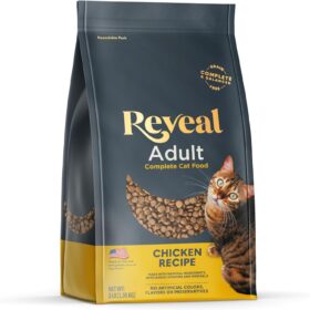 Reveal Natural Adult Dry Cat Food, High Protein Grain Free Formula with Chicken - 3 lb Bag