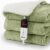 blunique Waffle Heated Blanket Throw - 50x60 Inch Sage Green Sherpa Electric Blanket with 6 Heat Levels, 4 Hour Auto Off & Digital Controller - ETL Certified Fast Heating Throw