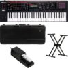 Roland FANTOM-06 61-Key Music Workstage Bundle with ZEN-Core, Hard Case, Stand & Sustain Pedal