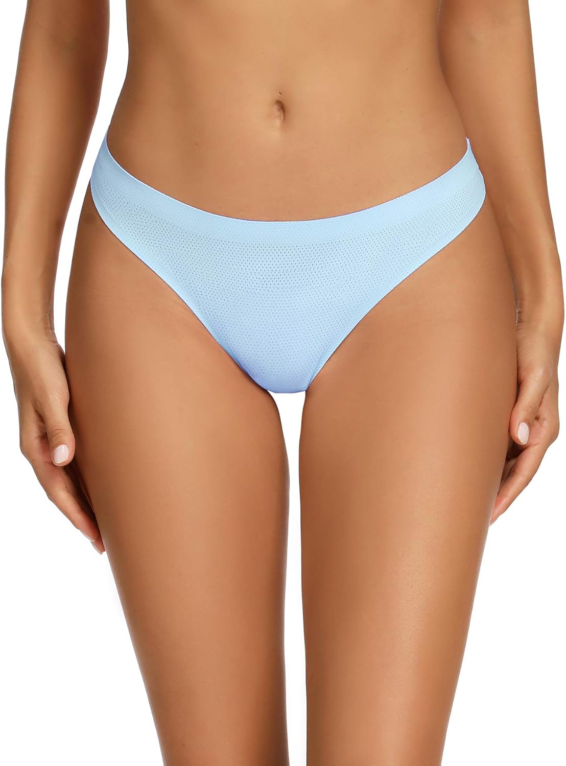 voenxe Seamless Thongs for Women (5-Pack) – No-Show, Breathable & Incredibly Soft for All-Day Comfort