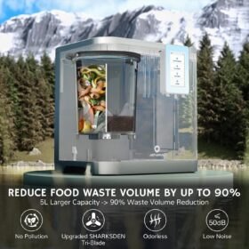 Airthereal Revive R800 Smart Electric Kitchen Composter - 5L WiFi-Enabled Food Recycler, Odorless & Self-Cleaning, 90% Waste Reduction, Mobile App Connected