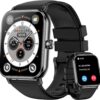 Smart Watch with Bluetooth Calling – 1.85" HD Fitness Tracker for Men & Women, IP68 Waterproof, 120+ Sports Modes, 24/7 Heart Rate & Sleep Monitor (Black)