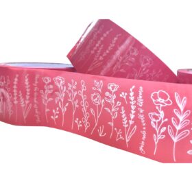 Mailed It Pink Floral Small Business Packing Tape - 2 Inch x 55 Yard Heavy Duty Shipping Tape - 'Thank You' Design for eCommerce Packaging