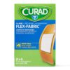 CURAD Flex-Fabric Adhesive Bandages, Extra Large 2x4 Inch, Heavy Duty Wound Care, 50 Count