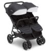 Jeep Destination Ultralight Side x Side Double Stroller, All-Terrain Travel System with SPF 50 Canopies