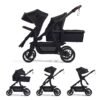 Momcozy ChangeGo All-Terrain Modular Stroller Wagon – Converts from Single to Double with Bassinet & Seat, UPF50+ Canopy