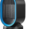 TABYIK Personal Ceramic Space Heater for Indoor Use, 1500W Fast Heating Quiet Electric Heater with 45° Oscillation, 7 Safety Protectors & Fan Mode for Office, Home, and Desktop (Black)