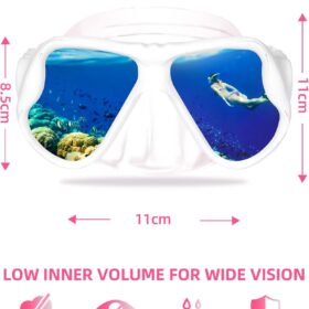 Keary Professional Dive Mask – 180° Panoramic Swim Goggles with Nose Cover – Anti-Fog & Leak-Proof for Adults, Men & Women