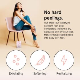 grace & stella Award-Winning Foot Peel Mask for Baby Soft Feet | Exfoliating Treatment for Dry, Cracked Heels & Calluses (4 Pairs, Lavender)
