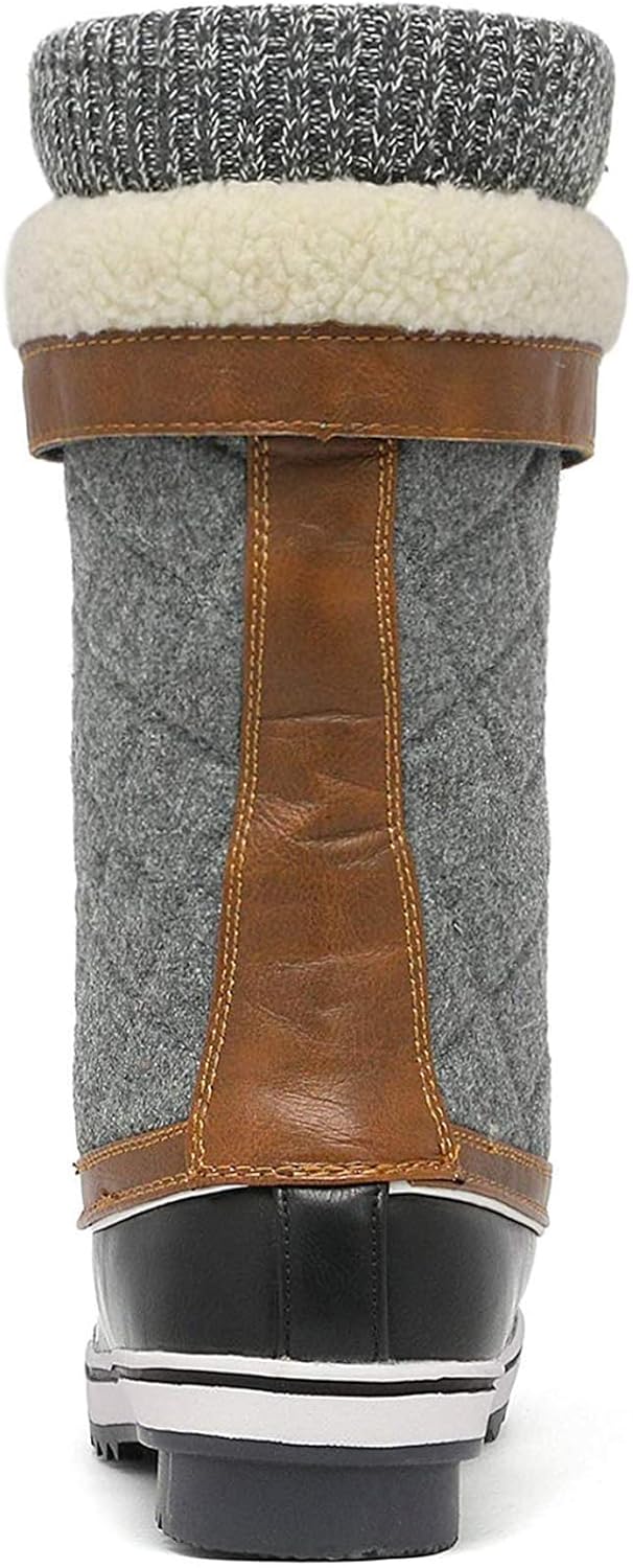 DREAM PAINS Women's Monte_02 Waterproof Winter Snow Boot | Warm, Non-Slip Mid-Calf Boot