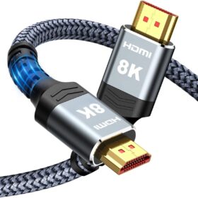 Highwings 8K HDMI Cable 15FT – Ultra High Speed 48Gbps Cord, 4K@120Hz & 8K@60Hz Gaming Compatible with PS5, Xbox, eARC, HDCP 2.3