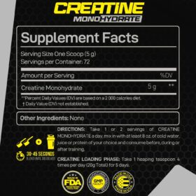 Forzagen 100% Pure Micronized Creatine Monohydrate Powder - Unflavored Muscle Building Supplement for Men & Women - 5g Per Serving, 72 Servings