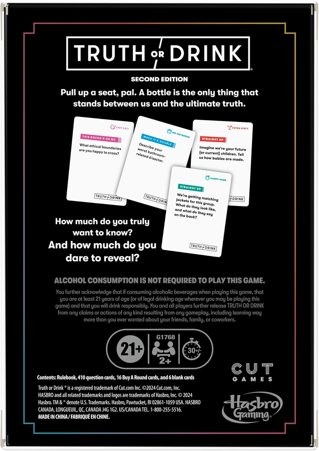 Truth or Drink The Adult Party Game | The Viral Sensation with 410+ Questions | Perfect for Game Night, Parties & Revealng Your Friends' Secrets