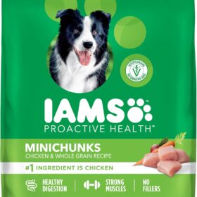 IAMS Proactive Health Adult Minichunks Dry Dog Food, 30 lb. Bag - Chicken & Whole Grain Recipe