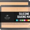 Zulay Kitchen Professional Silicone Baking Mat Set – 2-Pack Half Sheet, Non-Stick & Reversible for Cookies, Macarons, and Roasting – Dishwasher Safe (Dark Gray)