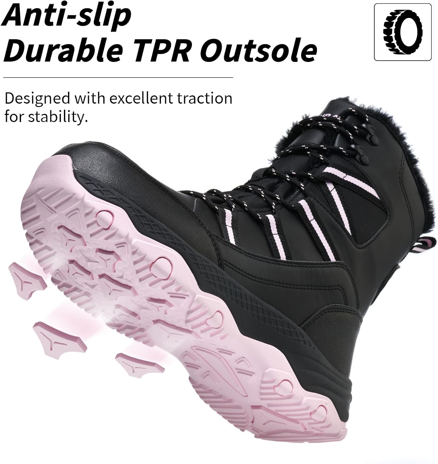 Women's Insulated Winter Snow Boots | Waterproof & Anti-Slip Mid-Calf Booties for Cozy Warmth