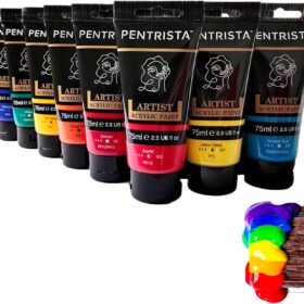 Heavy Body Acrylic Paint Set – 20 x 75ml Tubes, Professional Artist Grade Pigments for Canvas, Wood, Rock, & Fabric Painting
