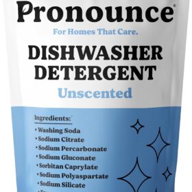 Pronounce Fragrance-Free Dishwasher Detergent (80 Loads) | Ultra-Concentrated Powder | Cuts Grease & Grime, Residue-Free | Scent-Free Powder for Sensitive Skin