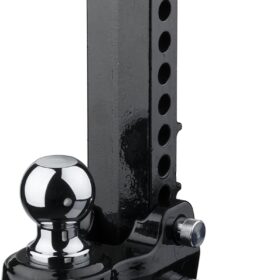 Fastway Flash Solid Steel Adjustable Ball Mount - 10 Inch Drop, 2 Inch Shank, Chrome Plated Balls - Commercial Grade 12K Capacity