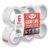 Pacific Heavy Duty Clear Packing Tape - 2 Inch x 65 Yards, 2.7mil Thick Moving & Shipping Carton Sealing Tape (6 Rolls)