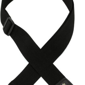 Ernie Ball Polypropylene Guitar Strap with Black Leather Ends - Adjustable 2" Width (P04037)