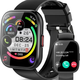 aycy Smart Watch with Bluetooth Calling - 1.85" HD Fitness Tracker, Heart Rate & Sleep Monitor, 120+ Sports Modes, IP68 Waterproof for Android iOS