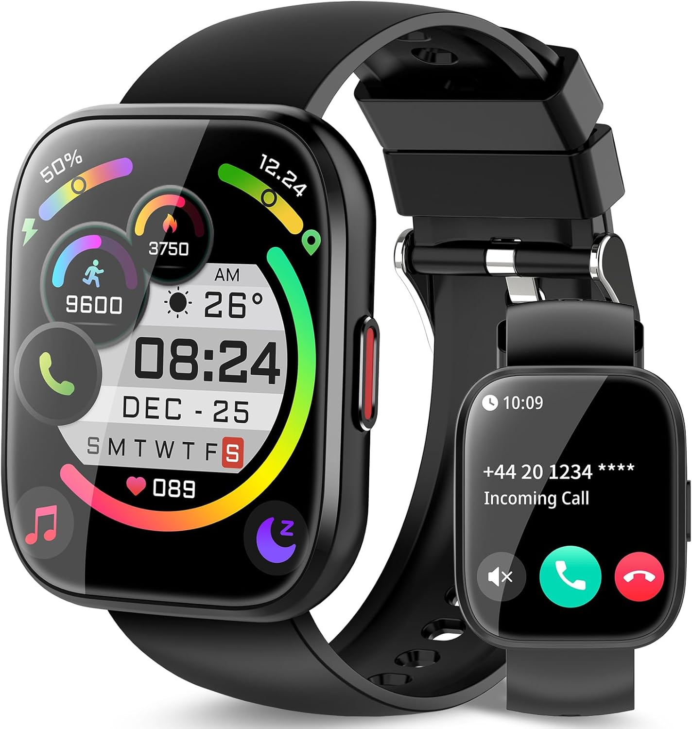 aycy Smart Watch with Bluetooth Calling - 1.85" HD Fitness Tracker, Heart Rate & Sleep Monitor, 120+ Sports Modes, IP68 Waterproof for Android iOS