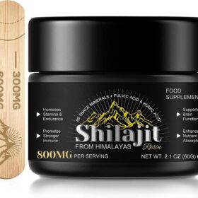 Premium Himalayan Shilajit Resin, 85+ Trace Minerals & Fulvic Acid for Peak Energy & Vitality, 2.1 OZ (4-Month Supply) for Men & Women