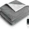 Cozee Luxe Heated Throw Blanket - 5 Heat Settings & 10H Auto Off, Ultra-Soft Double Fleece Electric Blanket for Ultimate Comfort on Couch, Bed, and Office