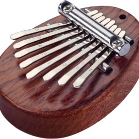8-Key Mini Kalimba Thumb Piano - Portable Solid Wood Mbira with Neck Lanyard - Educational Musical Gift for Kids, Adults & Beginners