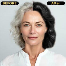 Herbal 3-in-1 Hair Color Shampoo for Men & Women – Instant Black Coverage & Conditioning Treatment for Gray Hair