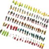 100PCS HO Scale Model People Figures - 1:100 Painted Miniature Seated & Standing Passengers for Architecture, Train Scenery & Diorama Projects
