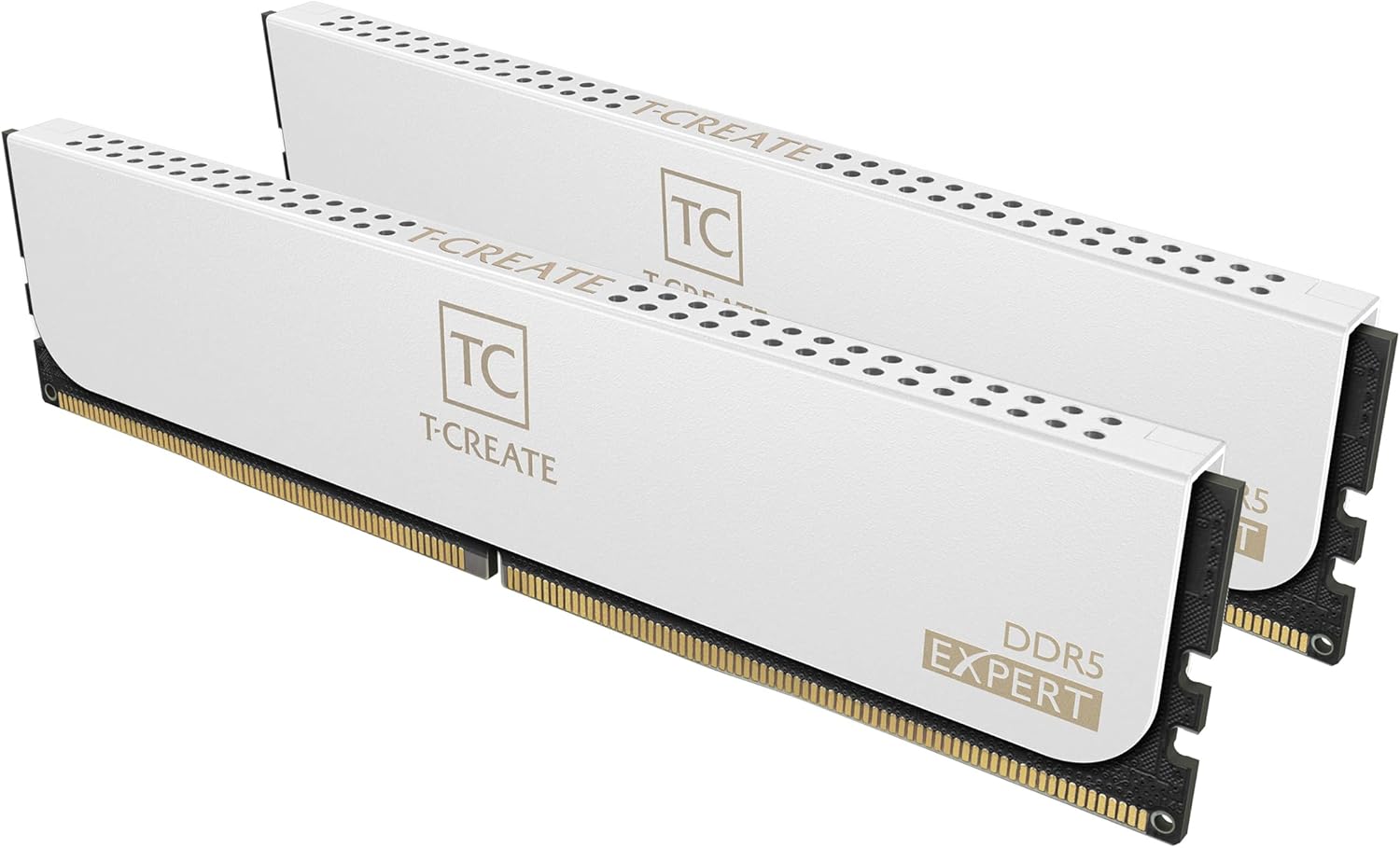 TEAMGROUP T-Create Expert 32GB (2x16GB) DDR5 6000MHz PC5-48000 CL30 Desktop RAM, Intel XMP 3.0 & AMD EXPO, Overclocking White Memory Module (CTCWD532G6000HC30DC01)