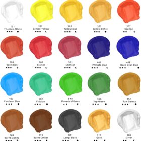 Artecho Professional Acrylic Paint Set (20 Colors) - 120ml Large Tubes - Rich Pigments for Canvas, Wood, Fabric, and Rock Painting - Non-Toxic & ASTM D-4236 Certified