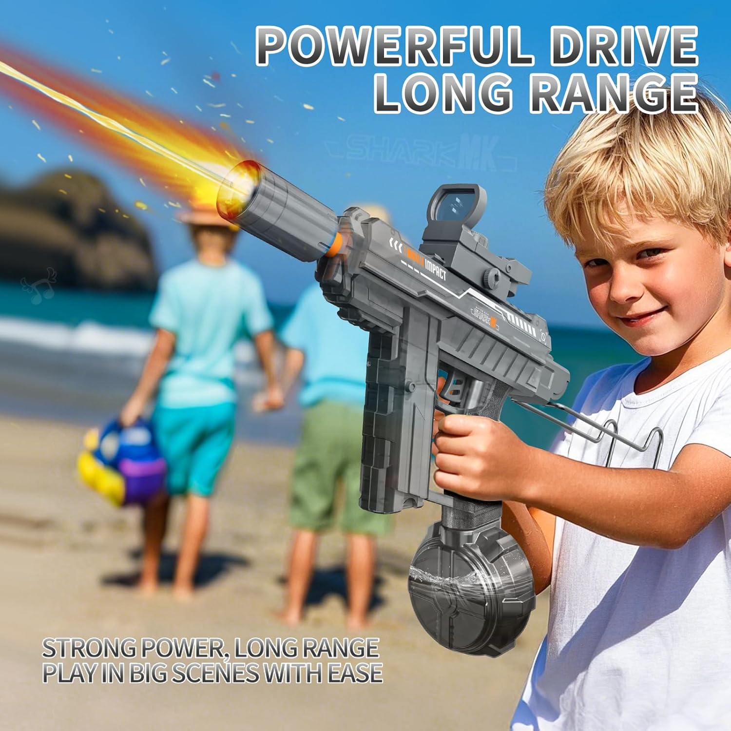 Electric Water Guns for Adults and Kids - 2-Pack Automatic Squirt Toys with Rechargeable Battery, High-Power Long Range Water Blasters for Pool, Beach, and Outdoor Summer Battles