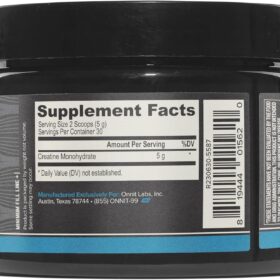 Onnit Creatine Monohydrate Powder | 5g IGEN Non-GMO Certified Micronized Creatine for Muscle Strength, Power, & Brain Health | Unflavored, 30 Servings