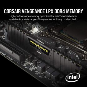 CORSAIR Vengeance LPX 32GB (2x16GB) DDR4 3200MHz PC4-25600 CL16 Desktop Memory Kit - 1.35V Intel & AMD Optimized - Black