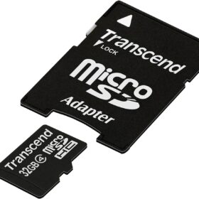 Transcend 32GB Class 4 microSDHC Flash Memory Card with SD Adapter (TS32GUSDHC4)