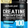 Venture Pal Micronized Creatine Monohydrate Powder - 100% Pure Unflavored 5g (5000mg) Serving, Vegan, Keto & Gluten Free Strength Supplement for Men & Women