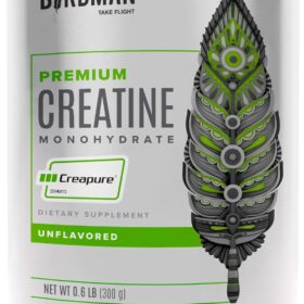 BIRDMAN Creapure Creatine Monohydrate Powder - 300g German-Made, 100% Plant-Based, Unflavored Pre-Workout Supplement for Muscle Growth, Strength & Cognitive Function